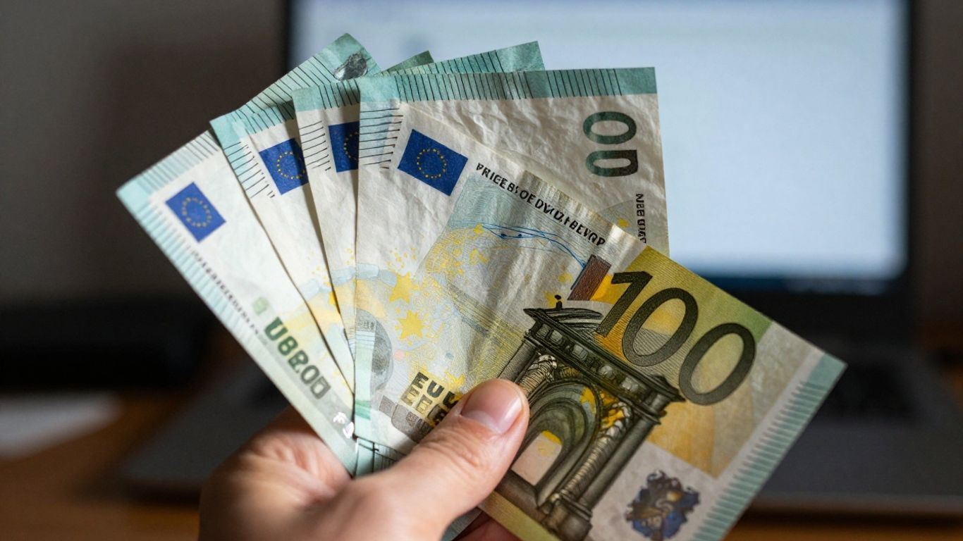 Geld und ein Stempel mit der Aufschrift 'Compliance'.